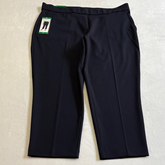 Hilary Radley Ladies' Pull On Crepe Pants, Stretch, Navy Blue, XL, NWT - Picture 6 of 13